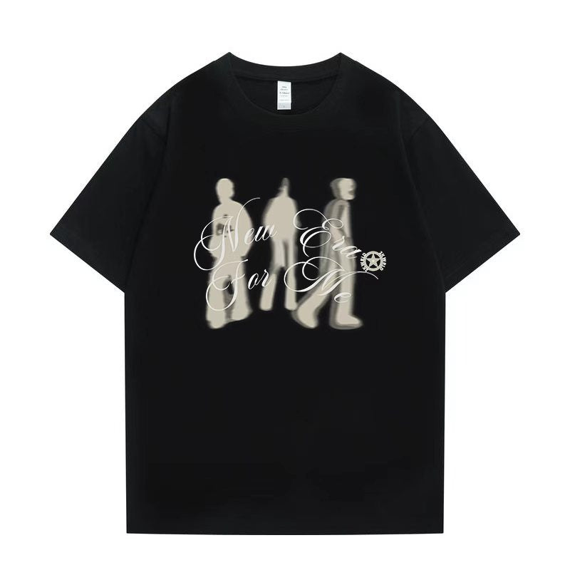 Black short sleeved top